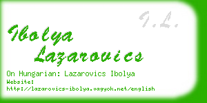 ibolya lazarovics business card